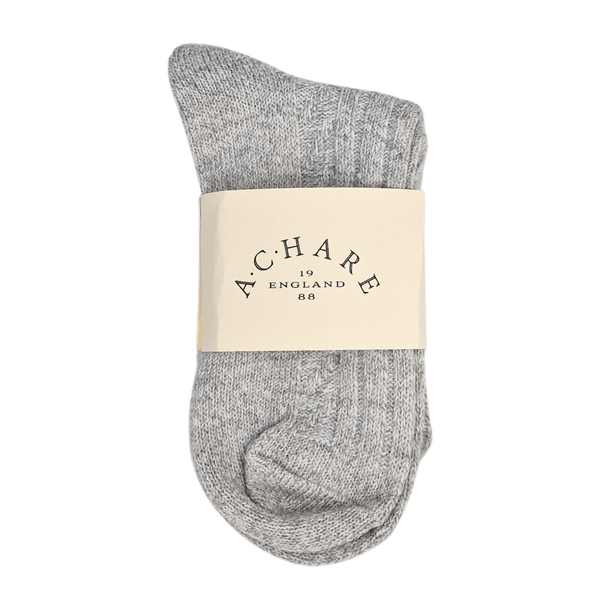 Pearl Grey wool mix socks (Women)