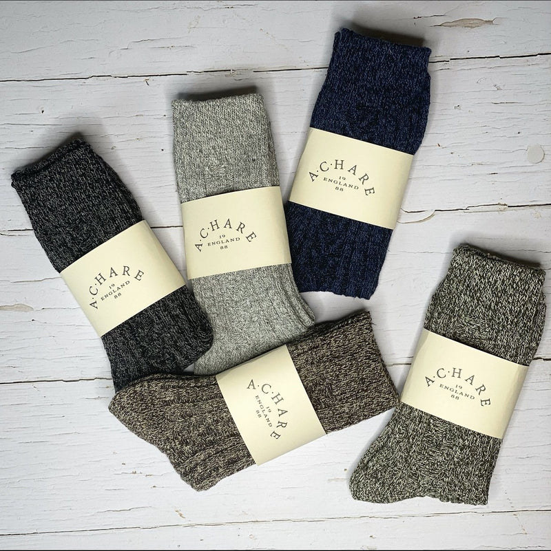 Olive Wool Mix Socks (Men)