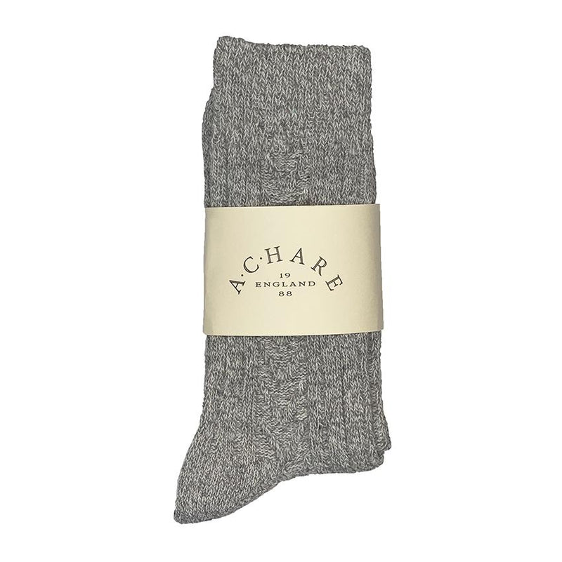 Grey wool mix socks